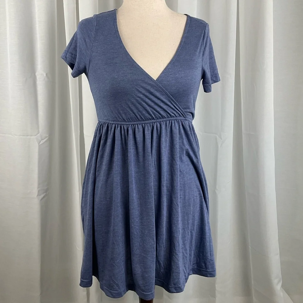 Blue/Purple Wrap Dress - Picture 1 of 2
